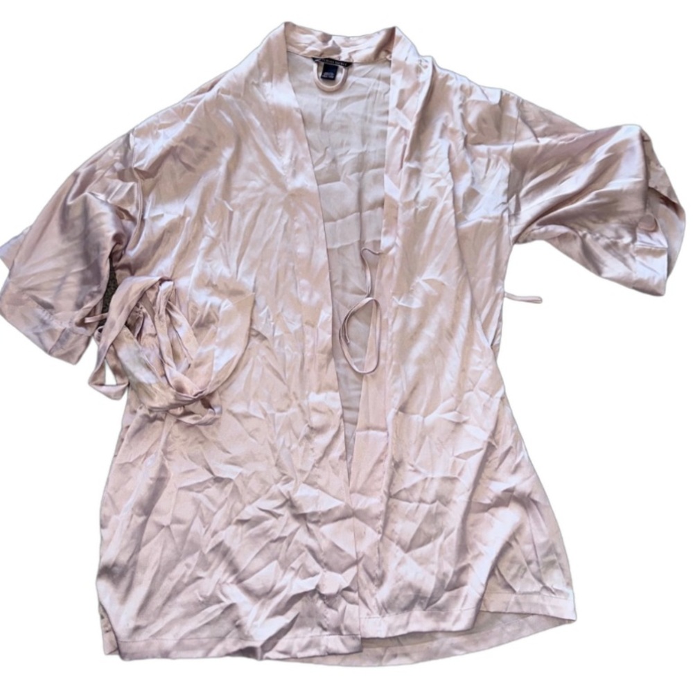 LIGHT PINK SILK ROBE